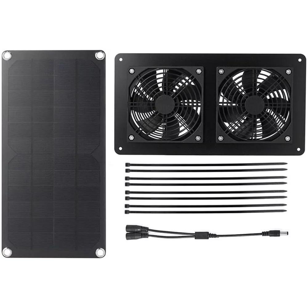 30W 12V Panel Exhaust Fan for Outdoor Chicken Coop Greenhouse