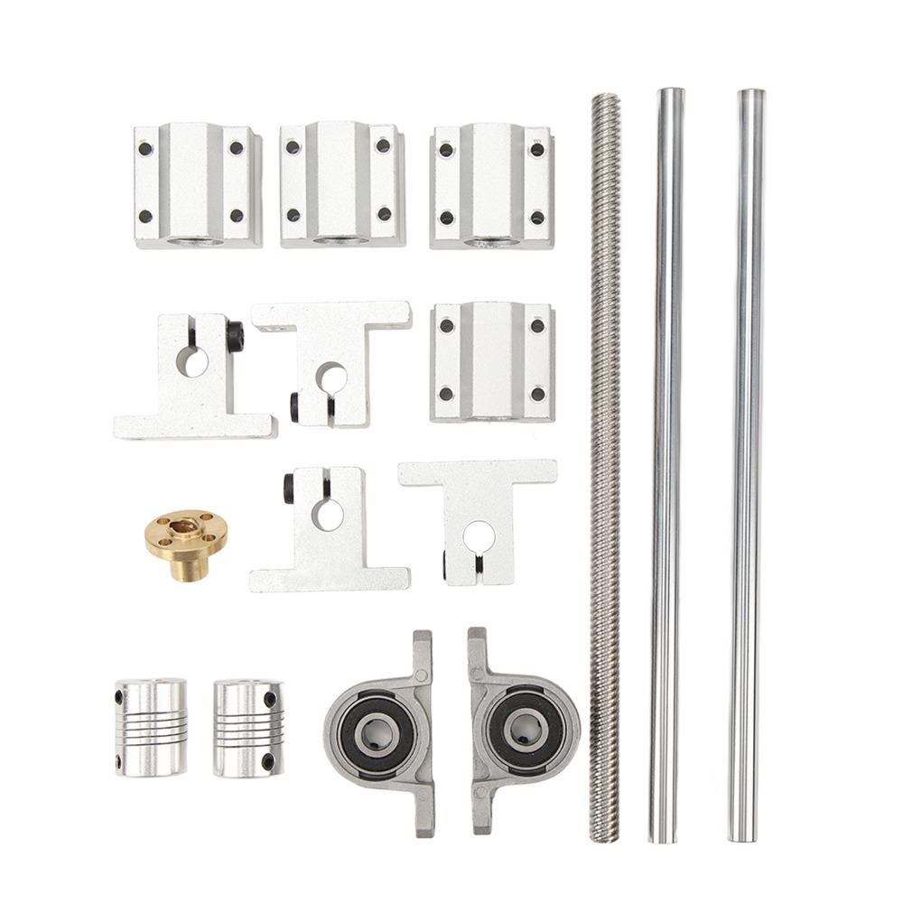 16pcs 8x200mm Rod Linear Motion Guide Rod SC8UU Block Flexible Shaft Coupling For DIY CNC Machine