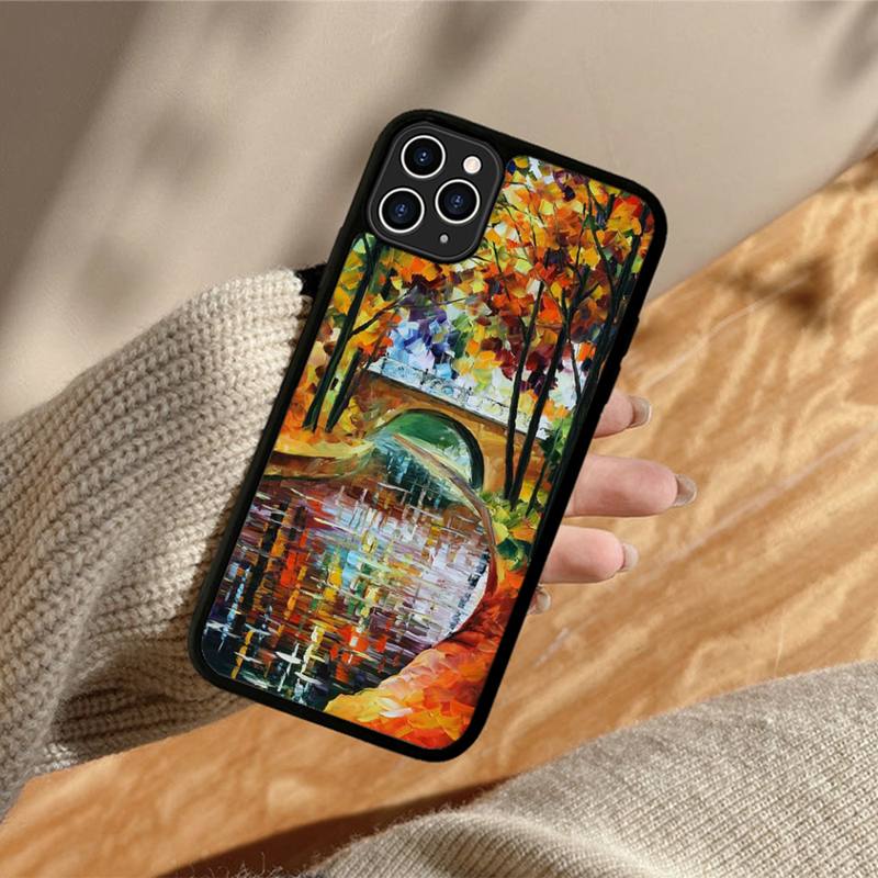 

YNDFCNB Леонид Афремов чехол для телефона с масляной краской силиконовый чехол из ПК + ТПУ для iPhone 11 12 13 Pro Max 8 7 6 Plus X SE XR Hard Fundas 13 Pro Max