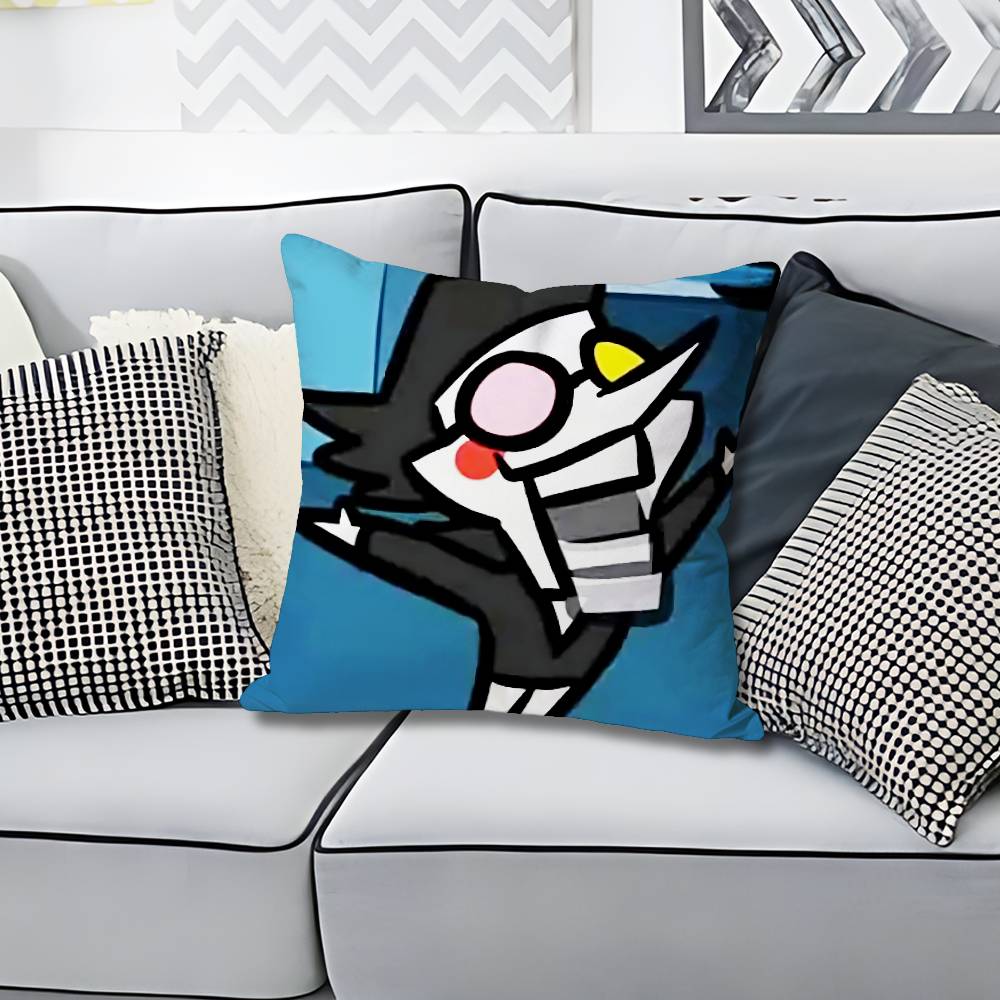DDeltarune Game Spamton Anime Celebrity Merchandise AllMatch Printed Pillow Case Sofa Car Office Room Decoration Protector