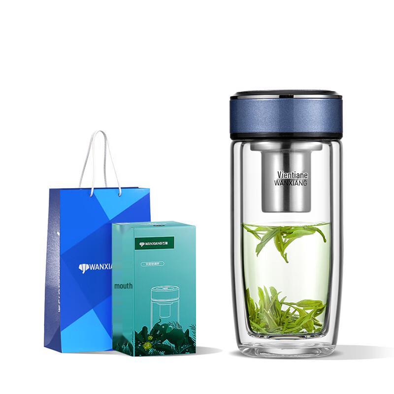 Wanxiang Double-Layer Borosilicate Glass Water Bottle