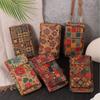 Crossbody kabelky s chlopňou na peňaženku v retro bohémskom štýle Ženy Mini PU kožené peňaženky a kabelky na plece pre dievčatá Dámy Telefón Flower Design Taška
