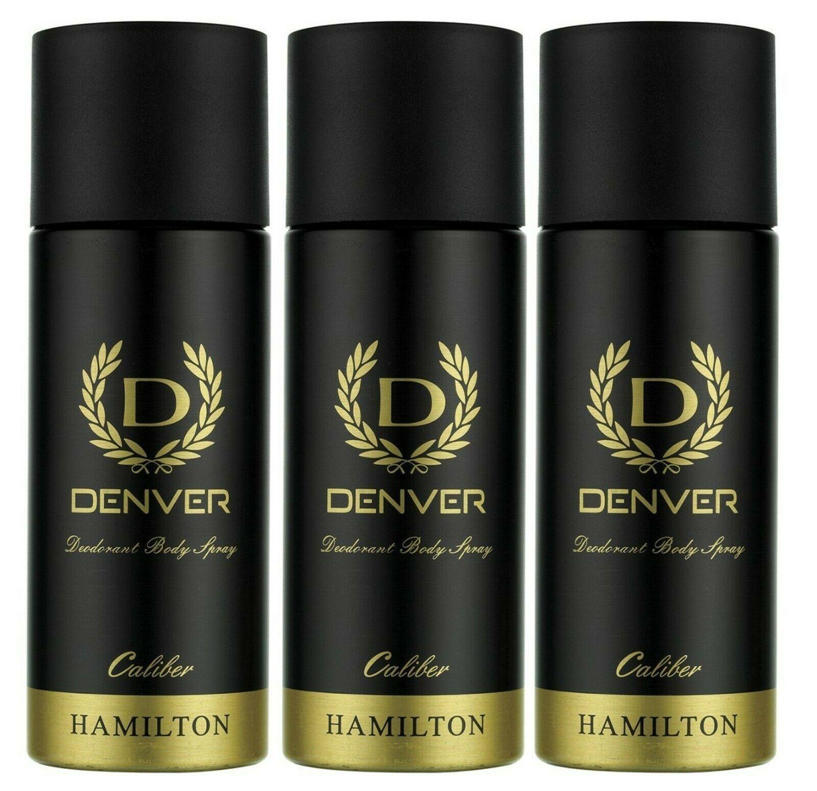 

Denver Caliber Hamilton Deodorant Body Spray Pack Of 3 165ml Each 3B0731FM36L
