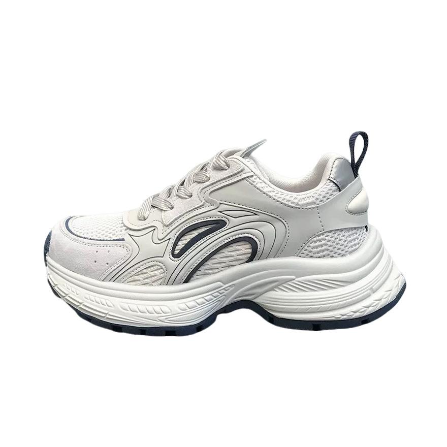 Breathable Sneakers Women's Summer New Versatile Retro Student Casual Shoes Thick-soled Heightening Dad Shoes