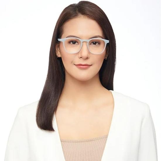 HUSTLR Zero Power Bluecut & Antiglare Computer Eyeglasses | Blue Full Rim Square | As Seen On Shark Tank | For Men & Women | Large | LB E14058-H