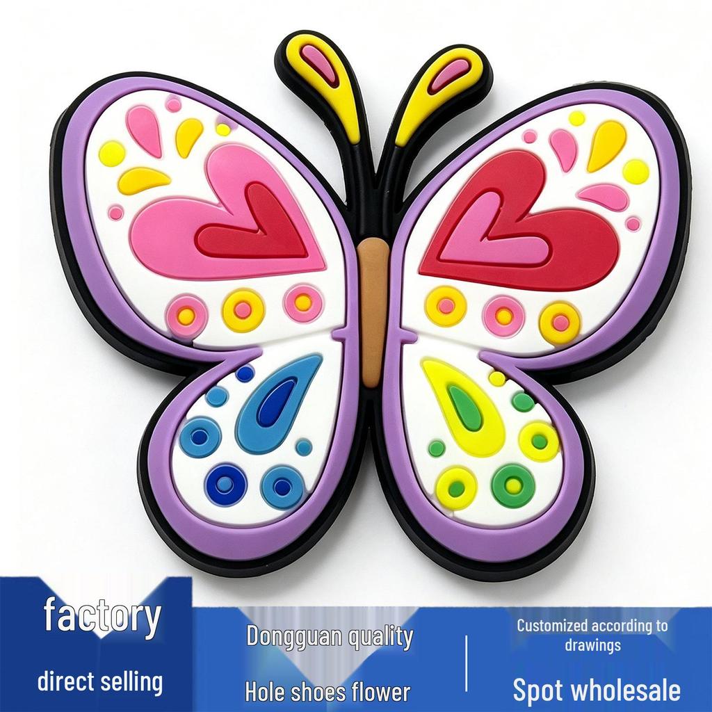 Butterfly Series Crocs Flower Charms: Cute, Versatile PVC Shoe Decorations