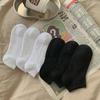 Unisex atmungsaktive Baumwoll-Knöchelsocken mit niedrigem Bund - Weiß & Schwarz Dünne Socken für Sommersport