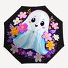 1pc Cute Ghost with Flowers Umbrella with Plastic Handle,Suitable for All Seasons UmbrellaPT585