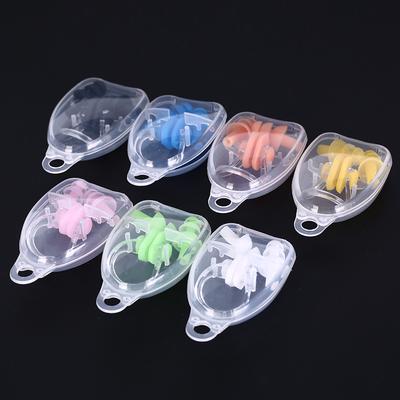 1 Set Waterproof Soft Silicone Swimming Set Nose Clip Ear Plug Earplug Tool