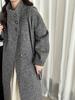 Women's Korean Style Loose Double-Faced Wool Coat, Autumn/Winter Versatile with Crossbody Bag Design