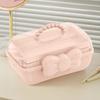 Yousheng Hair Accessories Storage Box with Handle Large Capacity 3 Layers Design Dustproof Organizer Box Jewelry Hair Clips Container