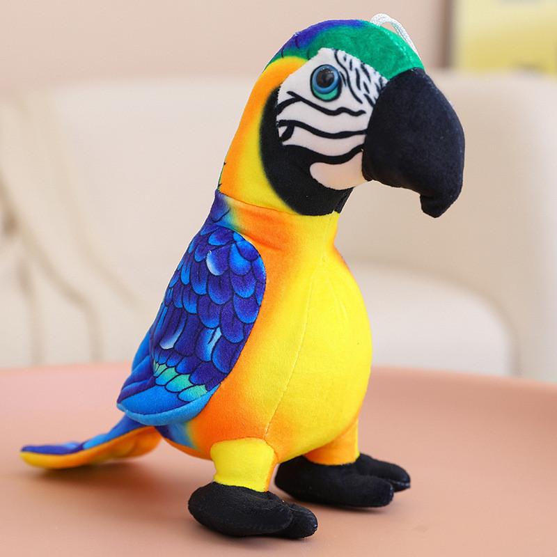 Realistic Parrot Plush Toy For Kids Photo Prop Decoration 25cm Short Plush Stuffed Bird Doll