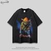 Vintage Washed Heavyweight Cotton Graphic Tee Unisex Loose Fit Short Sleeve Casual T-Shirt Men Women
