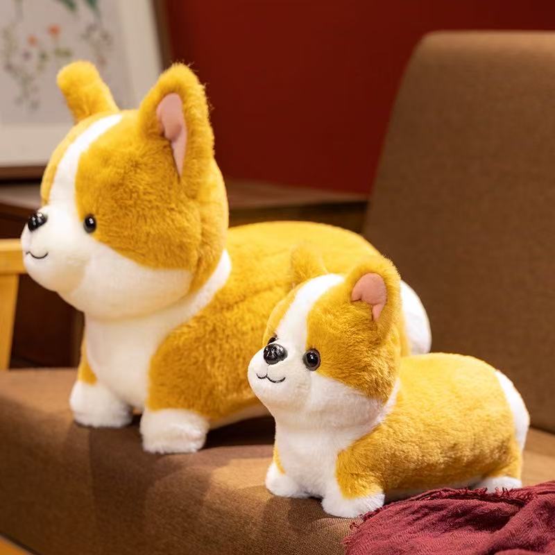 20/30cm Neues Imitat Schwanzloses Corgi Plüschtier Kissen Kissen Lustiges Kindergeschenk Elegante Niedliche Puppe Kissen Cartoon Animation