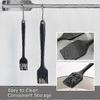 2Pcs Escova de silicone resistente ao calor Escova de cozinha Cabo longo Conjunto de escova de confeitaria para churrasco