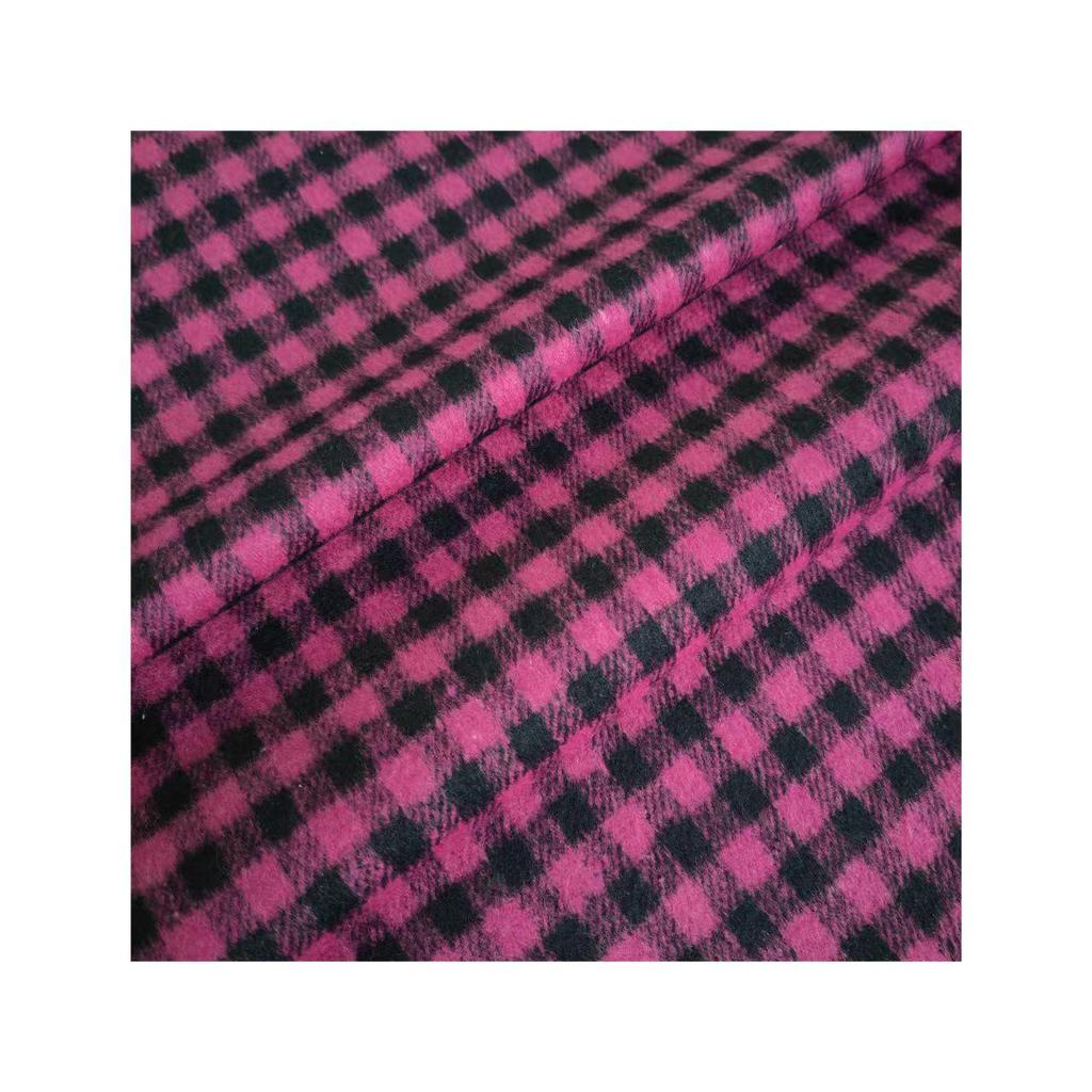 Autumn/Winter Small Plaid Fashion Shirt, Shoes, Hats, Bags with Smooth-Faced Coarse Woolen Fabric.