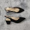 Damen Pumps Bequemer Knöchelriemen Quadratische Dicke Absätze Sexy Spitz Zehen High Heels Partykleid Damenschuhe Hochzeitsschuhe Große Größe