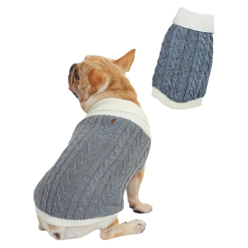 Warm Dog Pullover Jumper Soft Puppy Jacket Pet Clothes Turtleneck Dog Sweaters  Small Dogs