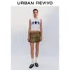 UR Women's Retro Argyle Knit Polo Vest