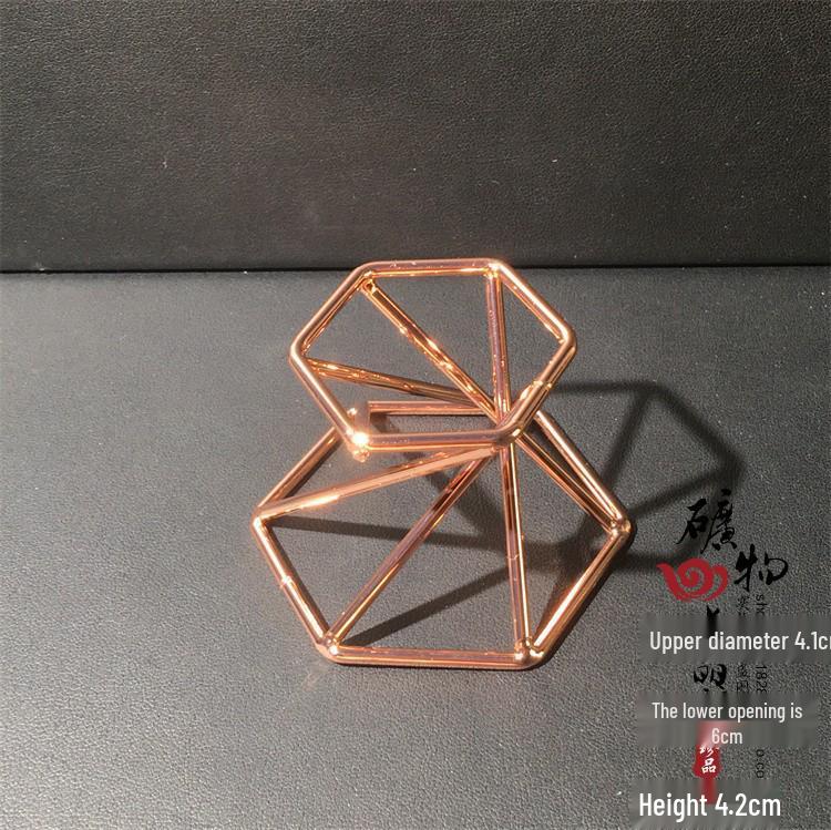 Wooden & Metal Mineral Crystal Ball Display Stand