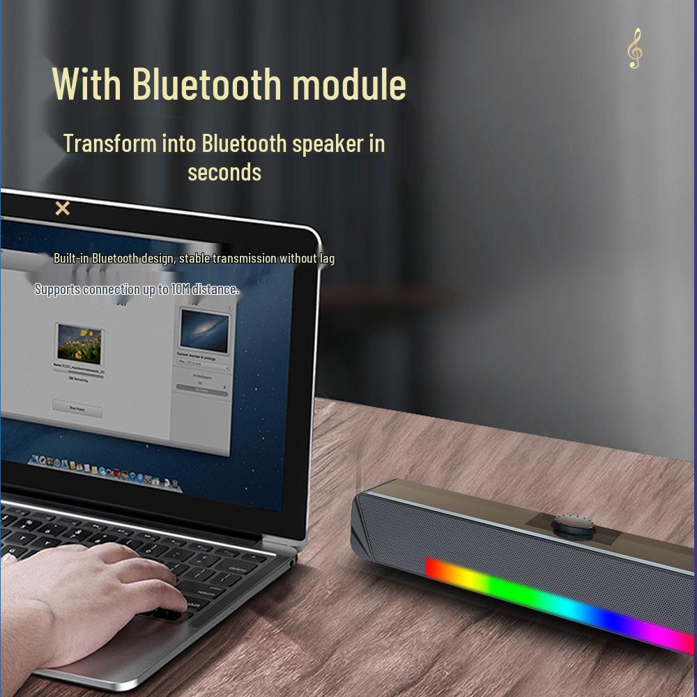 TS33-B Bluetooth Soundbar: Compact Cross-Border Desktop Speaker with Subwoofer for Laptop & PC