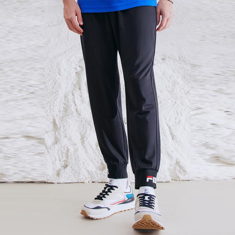 FILA Knitted Breathable Cuffed Sports Pants Men Bottoms Legendary-Blue F51M138619FNV