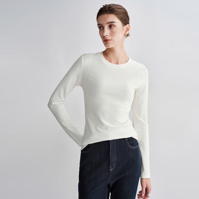 Women's Slim Fit Narrow-Shoulder Long Sleeve T-Shirt