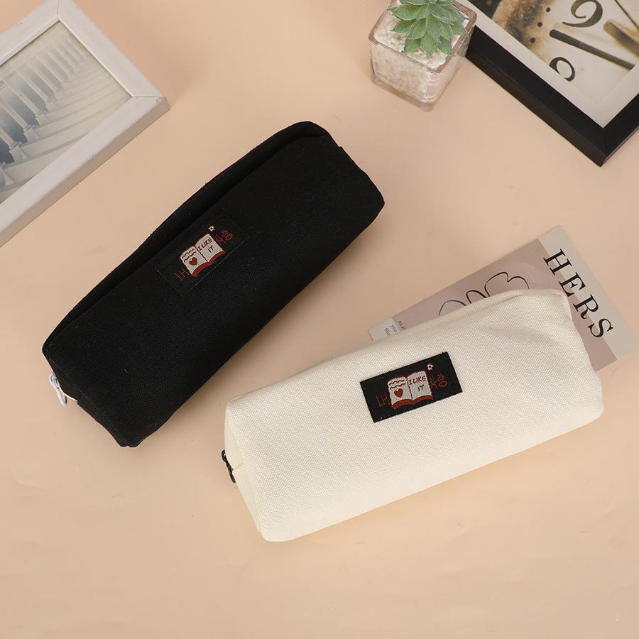 Simple Pencil Case School Stationery Supplies Korean Style Stationery Large Capacity Pencil Pouch Estuche Kalemlik Pencilcase