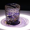 Japanese Style Edo Kiriko Hand Blown Wine Glass 240 Ml Amber Multi-color Tumbler for Whiskey Cocktail Vodka Beer Drinking