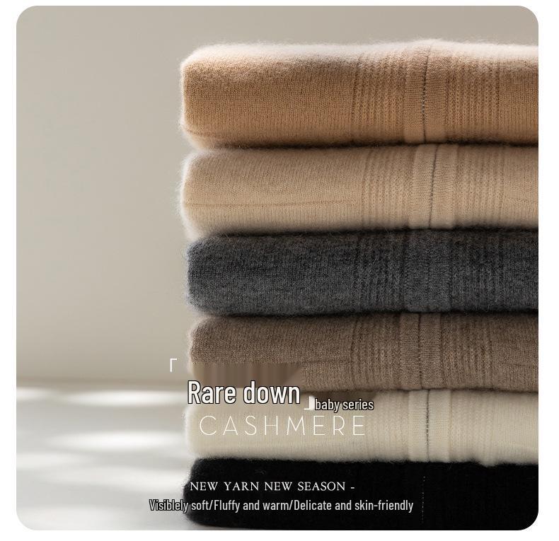 2024 Autumn/Winter Women's Loose Fit Hooded Cashmere Zipper Cardigan - Korean Thick Style Sweater