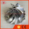 B58 reverse 58.00/76.13mm 7+7 blades LEP style ,high performance turbo milling/aluminum 2618/billet compressor wheel