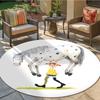 Covor rotund de desen animat Pippi Șoseta Lungă, Covor pentru Living, Dormitor, Canapea, Cameră de Joacă Decor, Covoraș Antiderapant Q0030