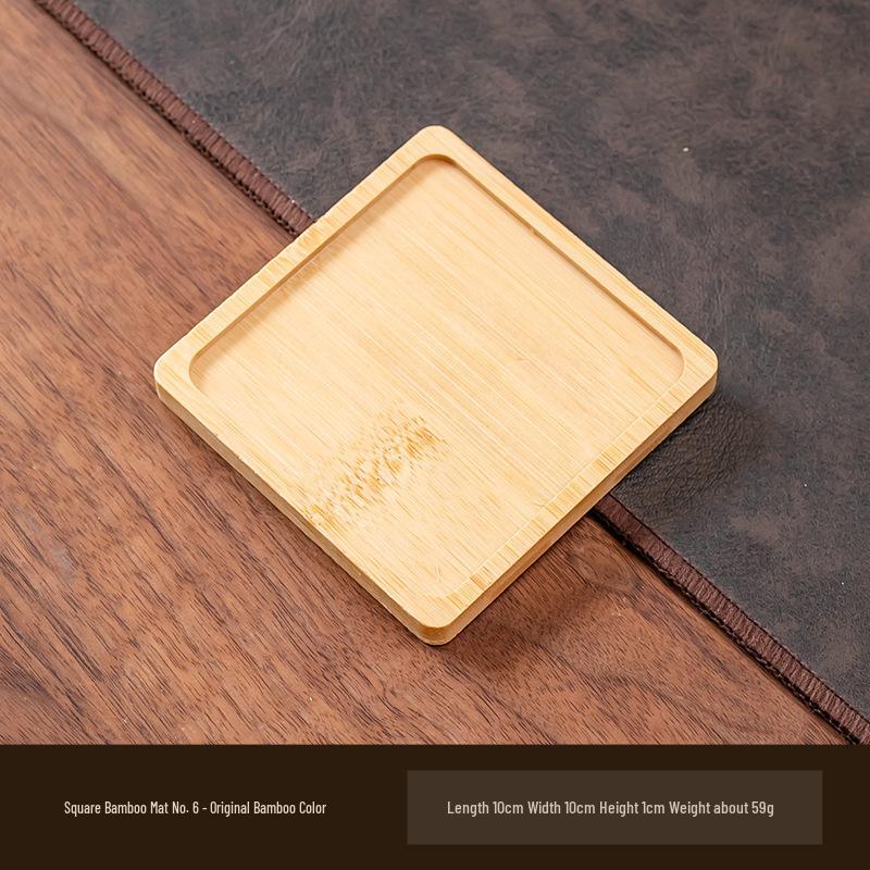 Round Bamboo Anti-Slip Mat & Tray for Indoor Plants, Coasters, and Decor