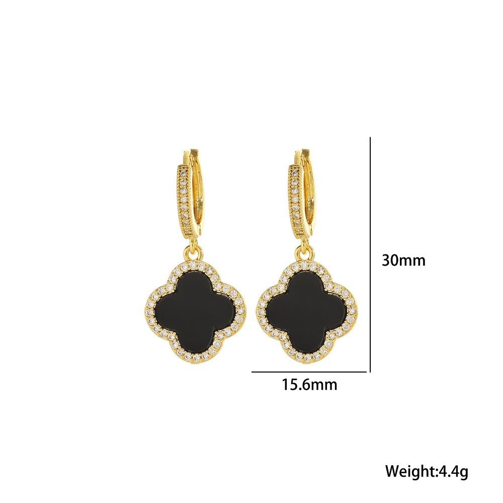 Four-leaf Clover Earrings New Design Elegant and Sophisticated High-quality Four-leaf Clover Earrings