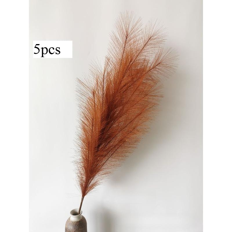 5pcs Extra Large Pampas Grass Stem 120cm Artificial Silk Flower Fluffy Faux Reed Boho Home Wedding Decoration