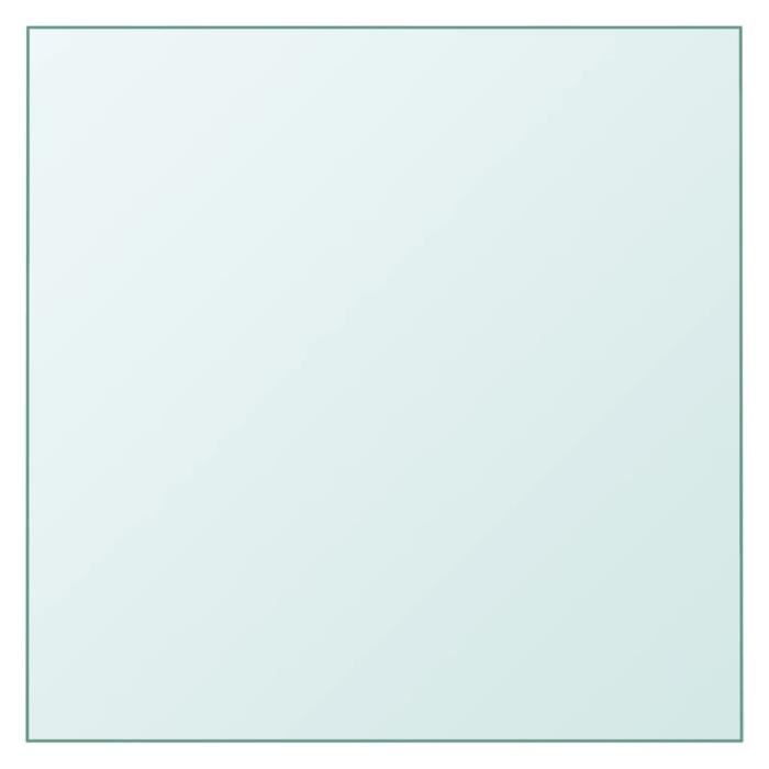 345071 vidaXL Dessus de table Transparent 40x40 cm Verre trempé