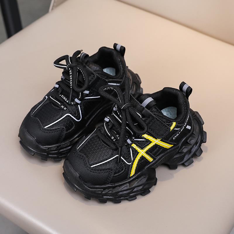 Kids Autumn Breathable Soft Sole Sneakers Boys Girls Lightweight Running Shoes Casual Dad Shoes For Small Children