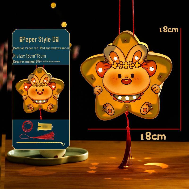 DIY Mid-Autumn Festival Children s Luminous Lantern Kit - Rabbit, Flower, and Palace Designs