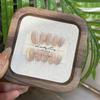 Nude Color Gradual Change Cat's Eye Pure Hand-worn Nail Light Luxury White Advanced Short Nail Patch Fake Nail