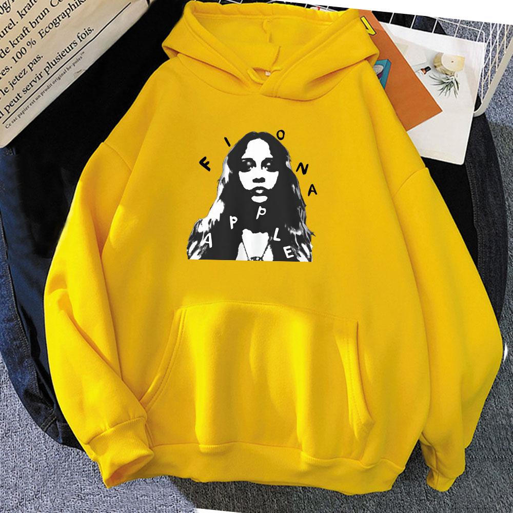 Langärmlige Grafik-Kleidung Fiona-apple Sänger Druck Hoodies Sudaderas Winterfleece Kapuzen-Sweatshirts Tops