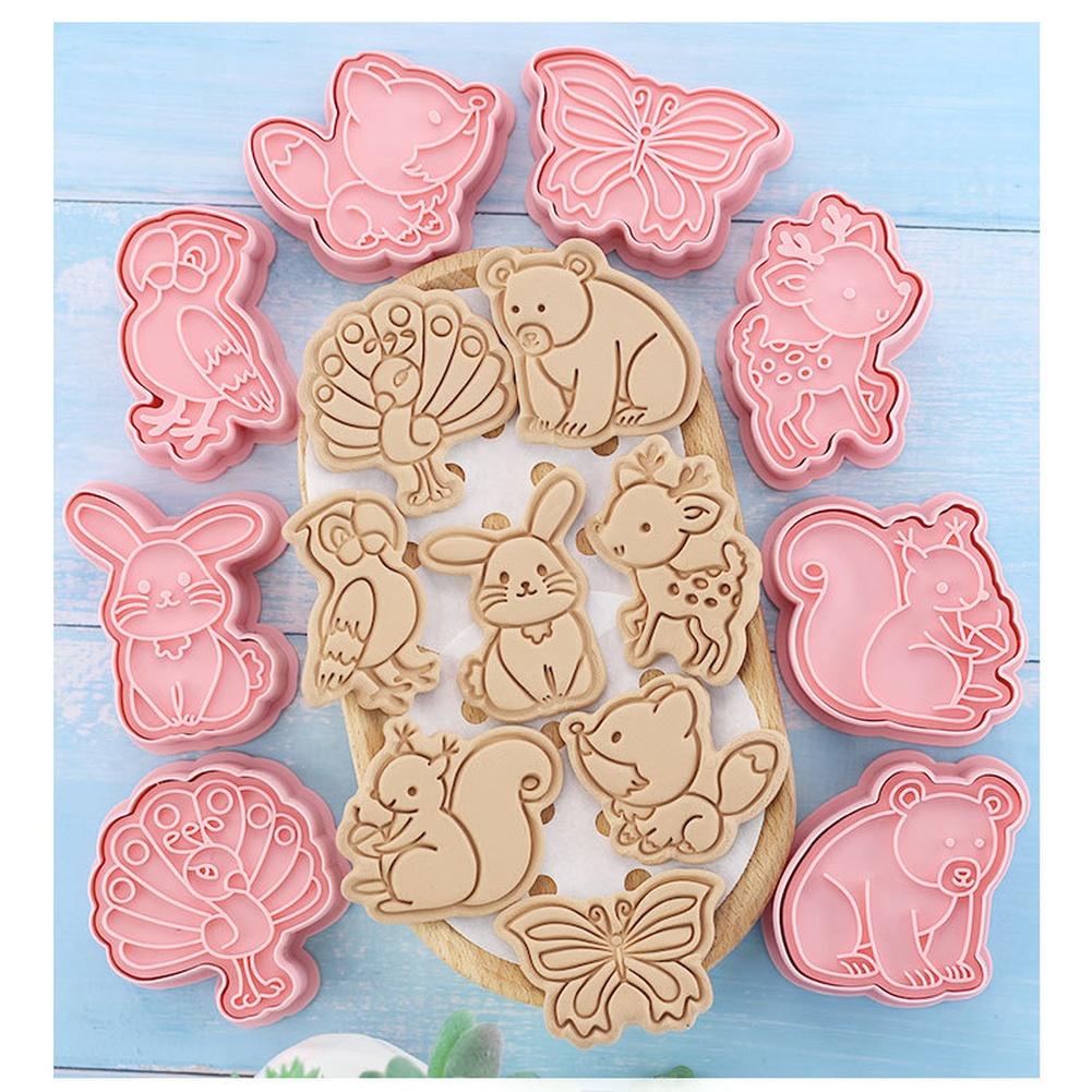 PP Tier-Keksstempel-Set inklusive Bär, Eichhörnchen und Kaninchenformen für Kekse, Fondant und Zuckerdekoration