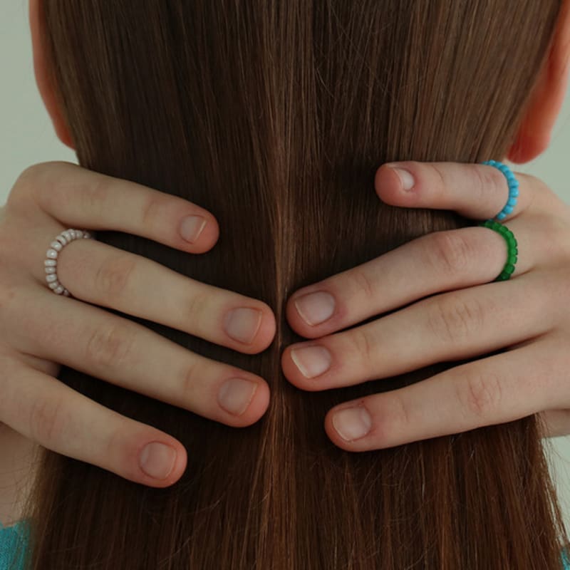 Less Is More Beads Rings Set (3 Color)