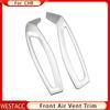 2PCs Chrom Auto Front Klimaanlage Vent Outlet Abdeckung Dekoration Aufkleber Trim für Toyota CHR 2016-2022 LHD