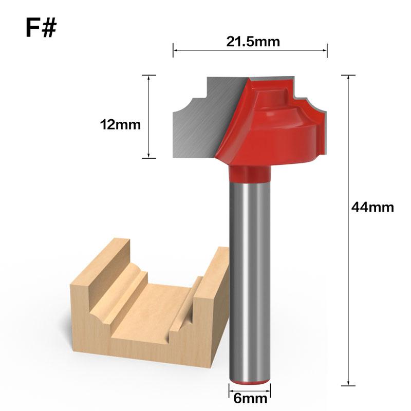 Broca enrutadora de madera con vástago de 6mm, fresa de extremo recto, recortadora de limpieza, embellecedor al ras, esquina redonda, caja de brocas, herramientas, 1 ud.