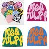 Mea Culpa Trendy Letter Print Beanies Knit  Hat Streetwear Cap Outfit Women Girl