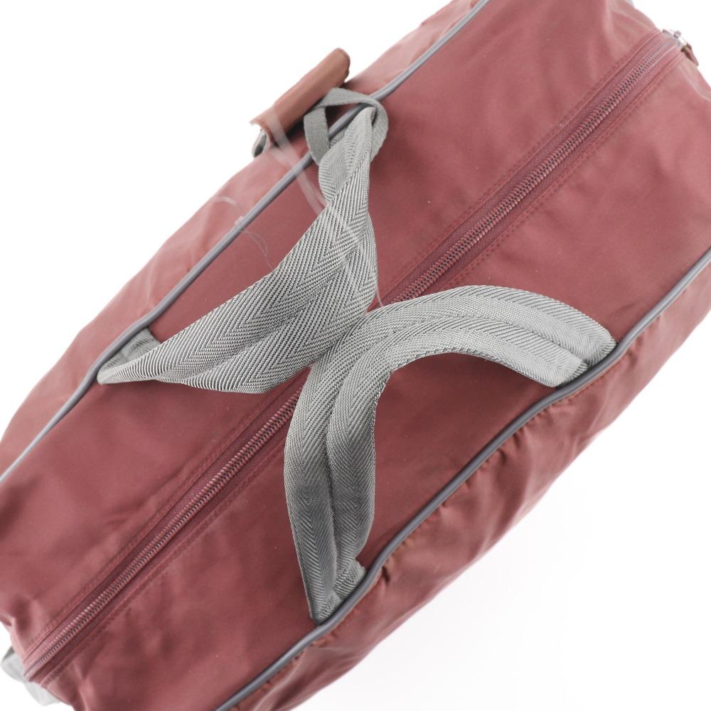 PRADA SPORTS Boston Bag 2WAYShoulder Red Tea Nylon Unisex Used