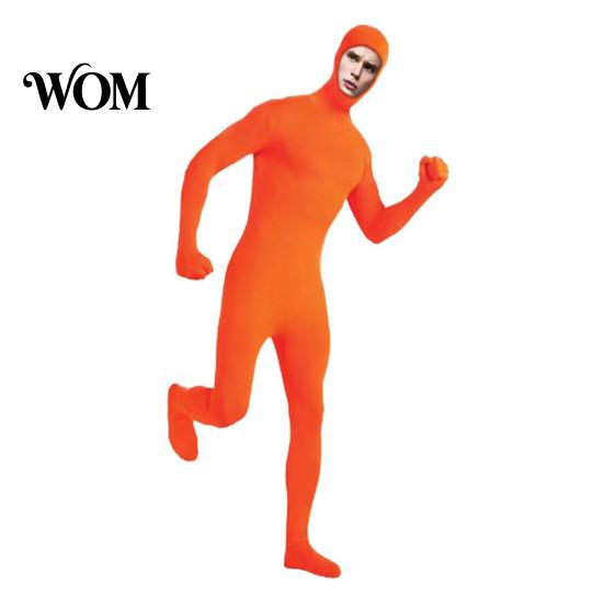 Lightweight Performance Jumpsuit Full Body Zentai Suit for Men Women, Open Face Halloween Cosplay Stretchy Outfit Bodysuit, Adults Spandex Unitard