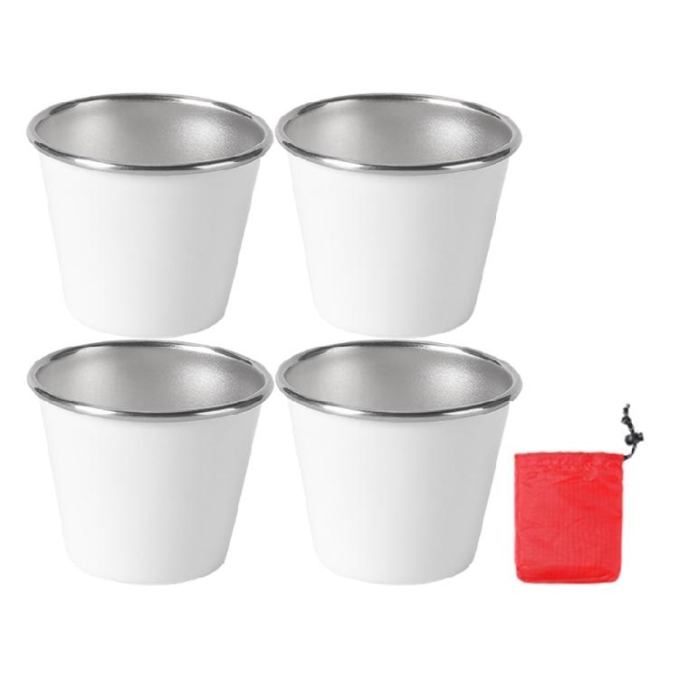 

1Set Portables Drinking Cups Compacts Barwar Travel Pocket Wine Tumblers Cups for Campers білий