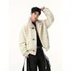 Giacca da Uomo Invernale Pesante da Aviatore Fibbia Aquila Cotone Cappotto Collo Spesso in Pelliccia Sintetica Streetwear