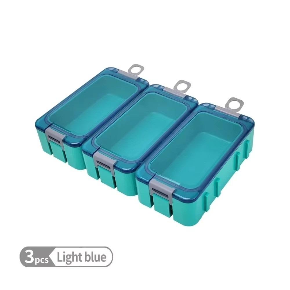 3pcs Plastic Fishing Tackle Box Mini Fishing Accessory Box Bait Storage Box Lure Fishing